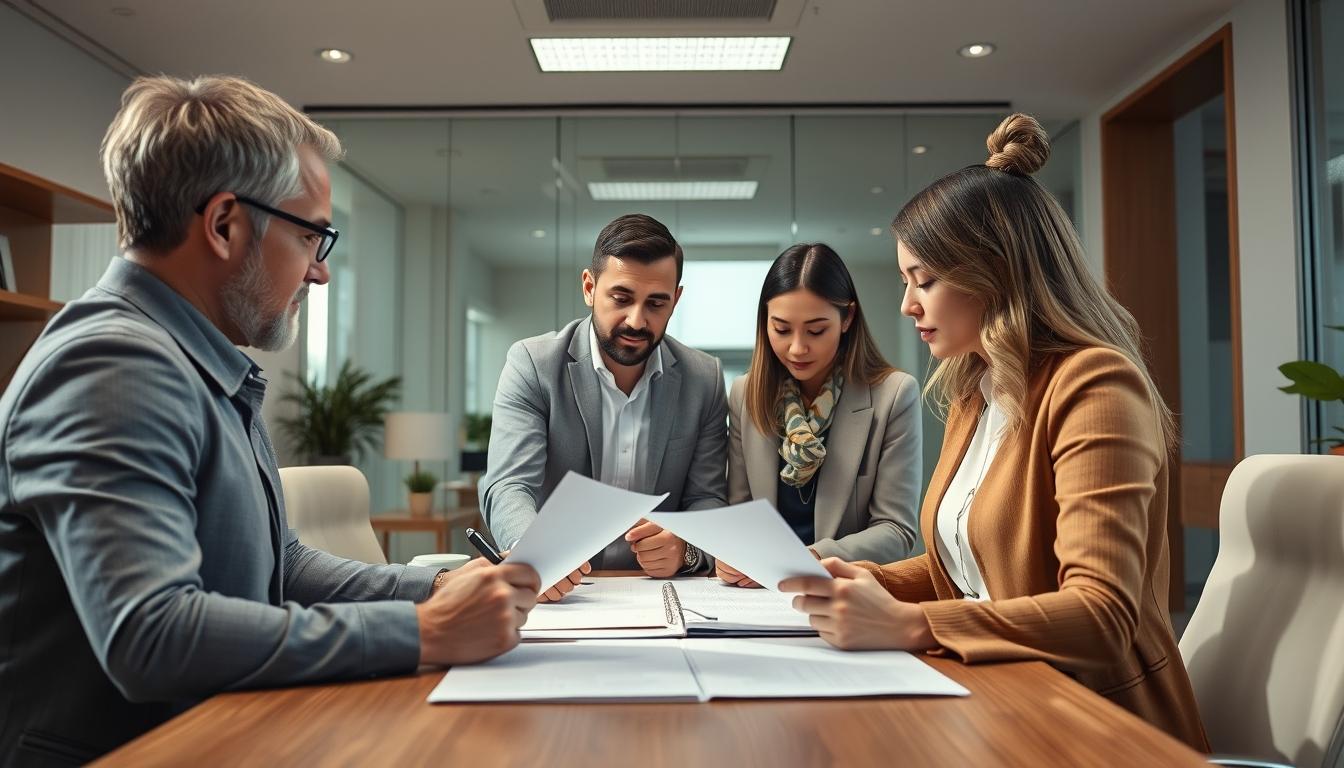 Signing a business contract